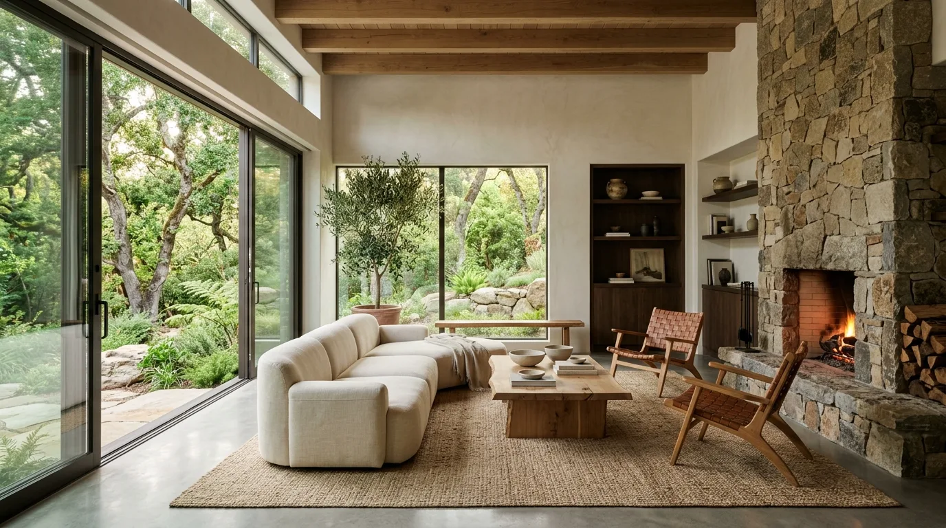 Let artwork support the mood instead of dominating it inspiration for an organic modern living room.